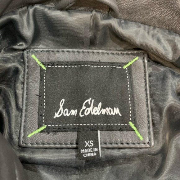 Sam Edelman Lambskin Leather Moto Jacket - Picture 10 of 11